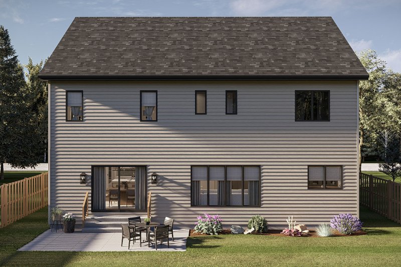 House Blueprint - Exterior - Rear Elevation for Traditional House Plan #455-775 - 4 bed, 3.5 bath