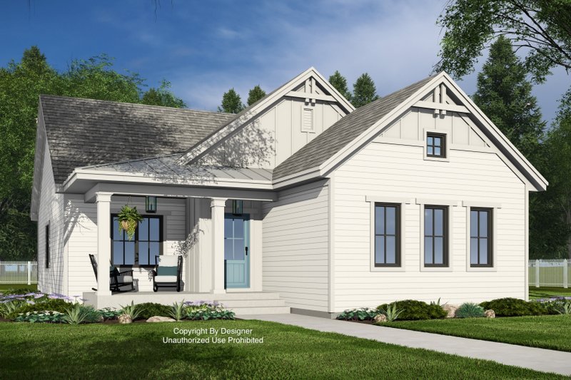Dream House Plan - Farmhouse Exterior - Front Elevation Plan #51-1389