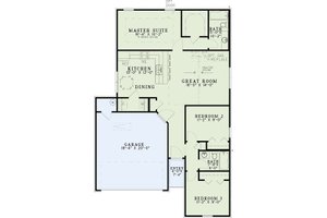 Floor Plan - Main Floor for Cottage House Plan #17-2535 - 3 bed, 2 bath