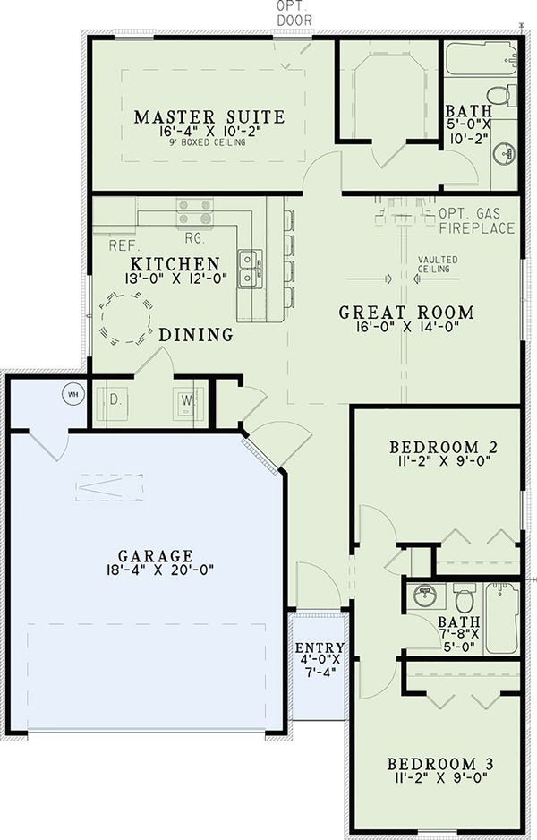 Dream House Plan - Cottage Floor Plan - Main Floor Plan #17-2535