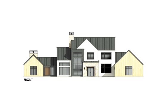 Exterior - Front Elevation 6 for Modern House Plan #1096-6 - 4 bed, 4.5 bath