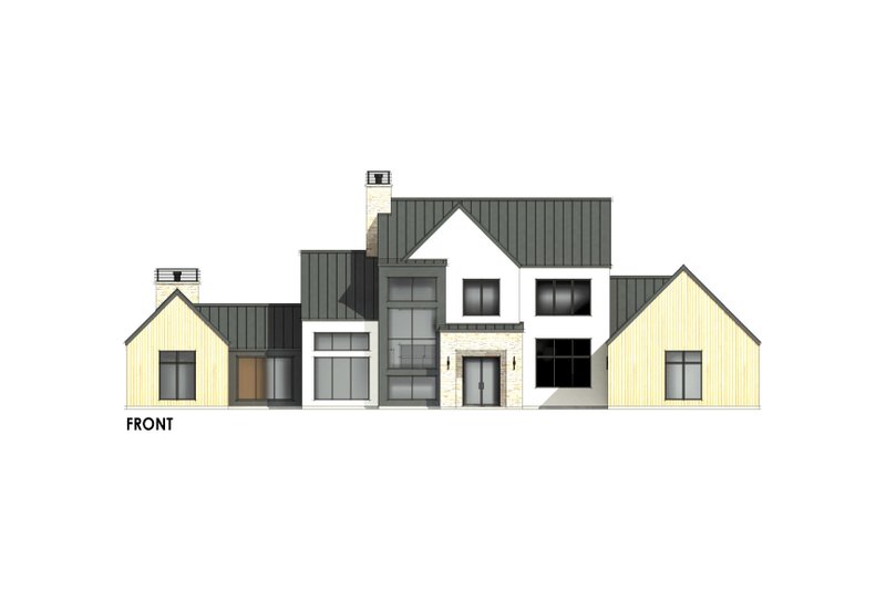House Design - Exterior - Front Elevation 6 for Modern House Plan #1096-6 - 4 bed, 4.5 bath