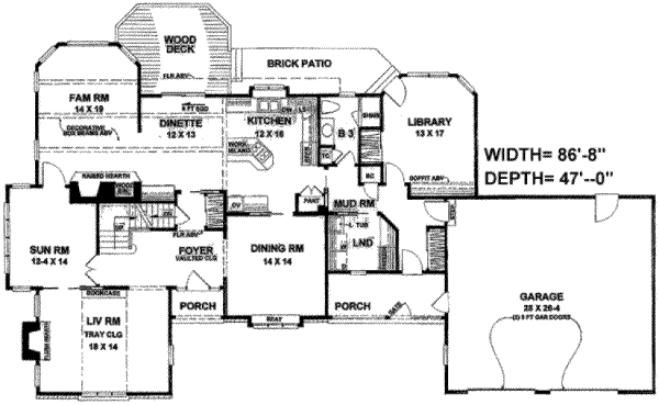 Traditional Floor Plan - Main Floor Plan #328-108