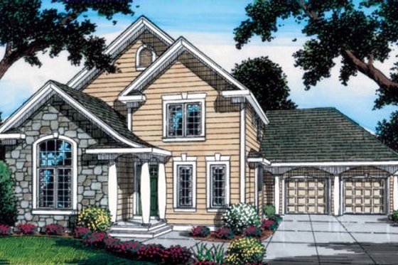 Exterior - Front Elevation for European House Plan #312-162 - 4 bed, 2.5 bath