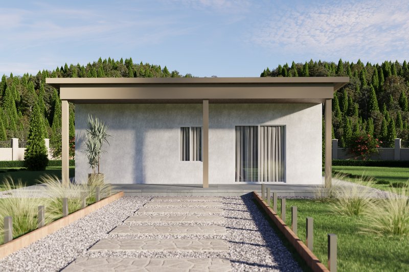 House Plan Design - Exterior - Front Elevation 4 for Modern House Plan #1106-64 - 2 bed, 2 bath
