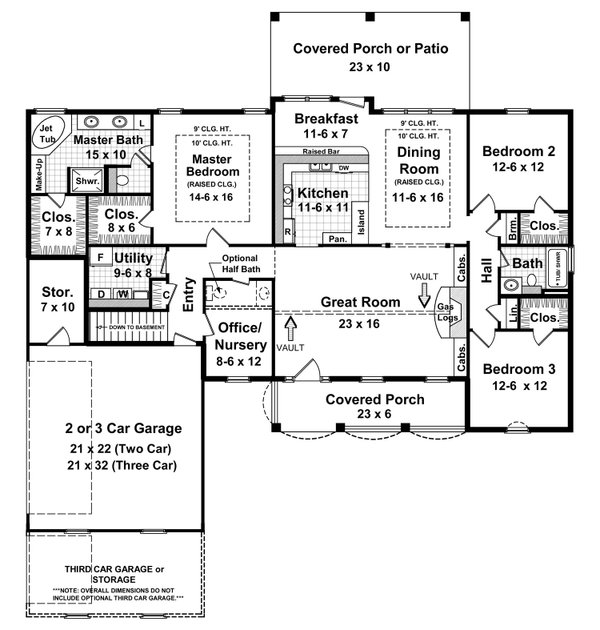 Farmhouse Floor Plan - Main Floor Plan #21-515