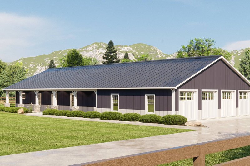 House Blueprint - Exterior - Front Elevation 3 for Country House Plan #1064-271 - 3 bed, 2.5 bath