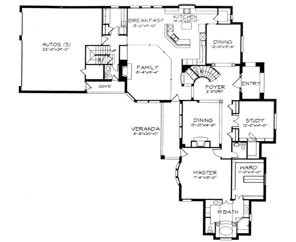 European Floor Plan - Main Floor Plan #141-113