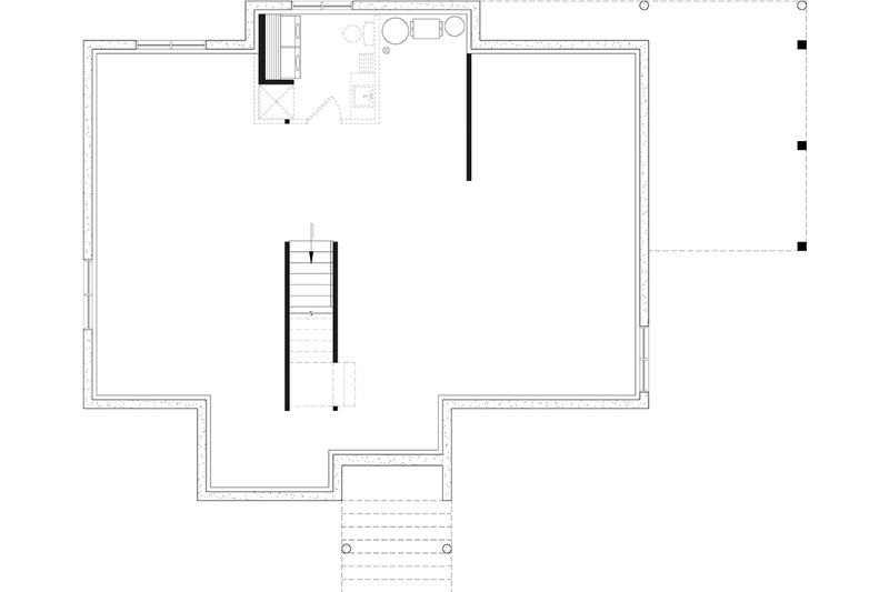 Dream House Plan - Floor Plan - Lower Floor for Craftsman House Plan #23-2893 - 1 bed, 1.5 bath