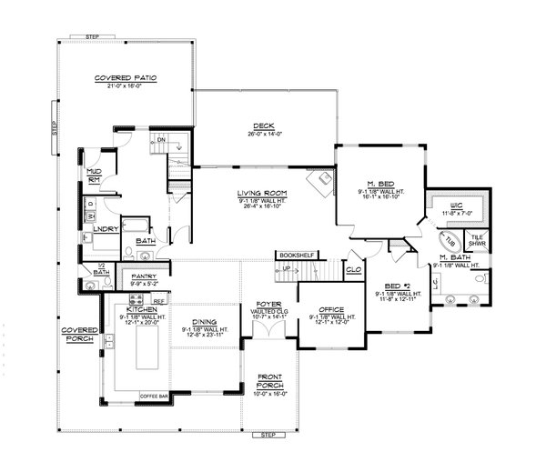 Dream House Plan - Country Floor Plan - Main Floor Plan #1064-348