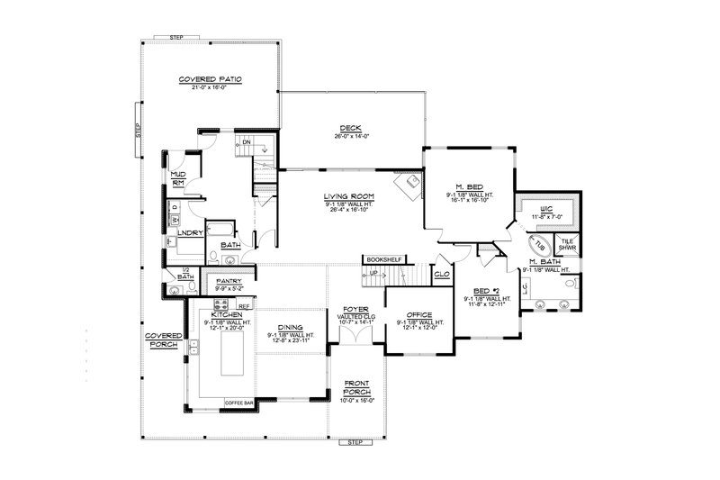 Home Plan - Floor Plan - Main Floor for Country House Plan #1064-348 - 5 bed, 3.5 bath
