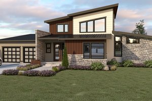 Contemporary Exterior - Front Elevation Plan #1070-44