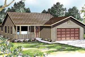Ranch Exterior - Front Elevation Plan #124-303