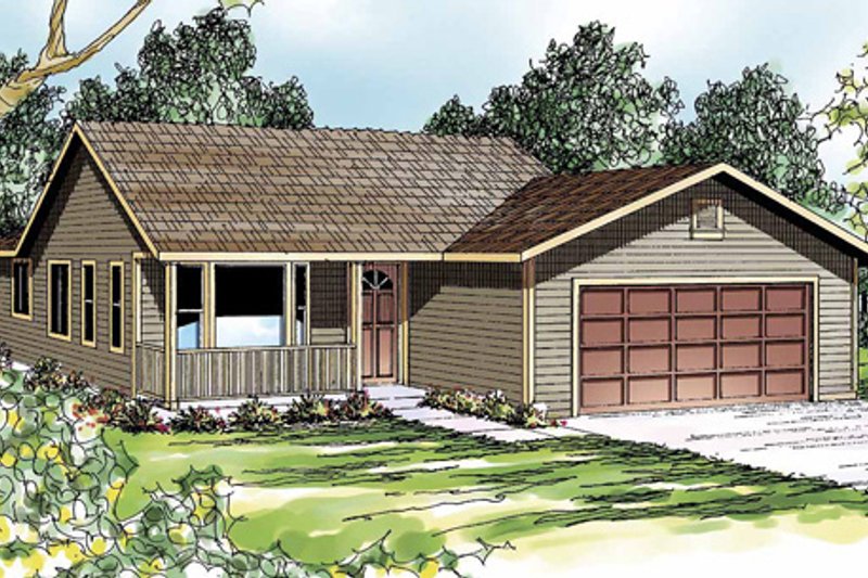 Architectural House Design - Ranch Exterior - Front Elevation Plan #124-303