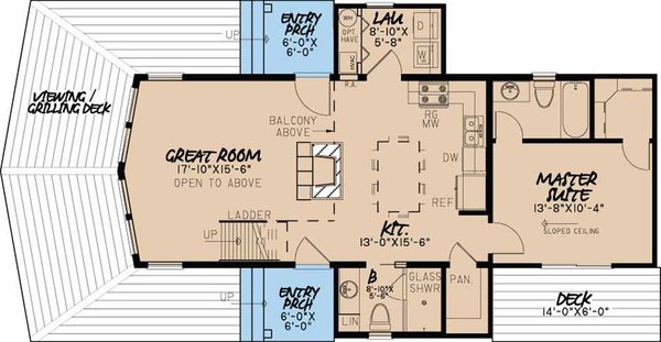 Dream House Plan - Contemporary Floor Plan - Main Floor Plan #17-3377