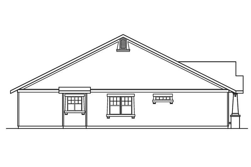 Architectural House Design - Exterior - Other Elevation for Craftsman House Plan #124-496 - 3 bed, 2 bath