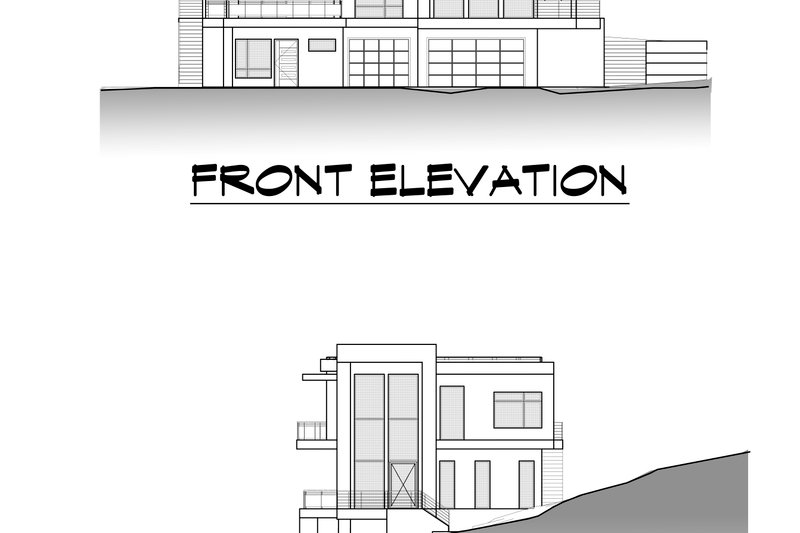 House Design - Exterior - Other Elevation 2 for Contemporary House Plan #1066-182 - 3 bed, 4.5 bath