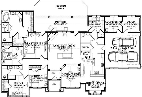 Traditional Floor Plan - Main Floor Plan #63-393