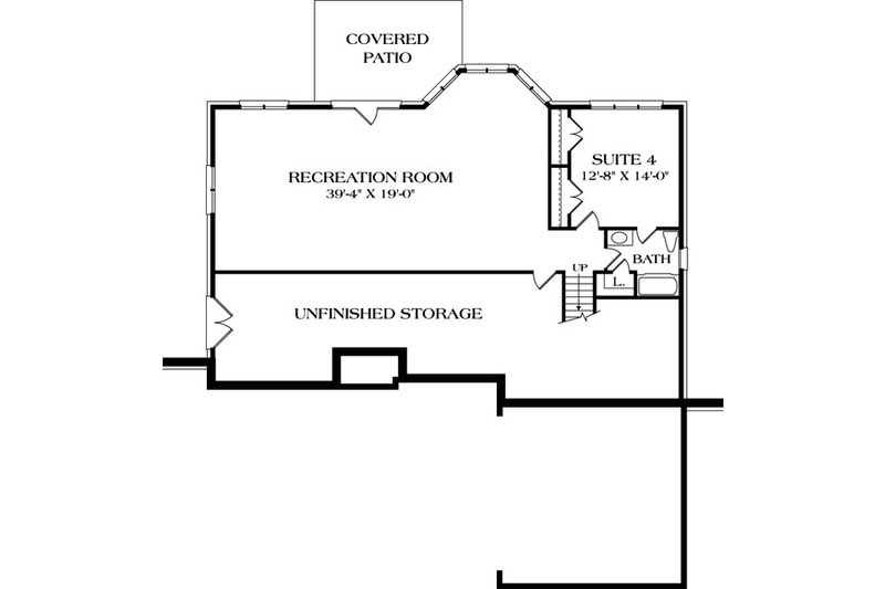 Home Plan - Floor Plan - Lower Floor for Traditional House Plan #453-40 - 4 bed, 3.5 bath