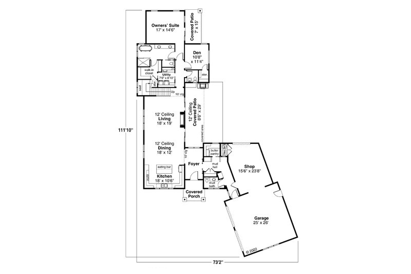 House Plan Design - Floor Plan - Main Floor for Contemporary House Plan #124-1303 - 3 bed, 2.5 bath