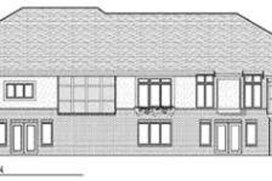 Exterior - Rear Elevation for Traditional House Plan #70-740 - 3 bed, 3 bath