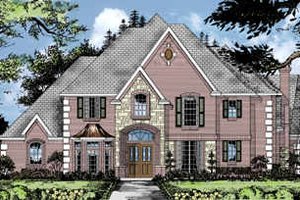 Architectural House Design - European Exterior - Front Elevation Plan #62-125