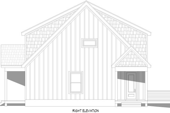 Exterior - Other Elevation 1 for Prairie House Plan #932-1008 - 4 bed, 3.5 bath