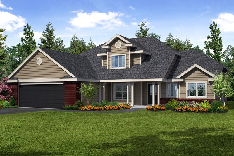 Dream House Plan - Traditional Exterior - Front Elevation Plan #124-384