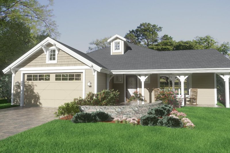House Blueprint - Exterior - Front Elevation 2 for Country House Plan #1126-14 - 3 bed, 2.5 bath