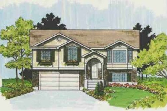 Exterior - Front Elevation for Traditional House Plan #308-133 - 4 bed, 2 bath