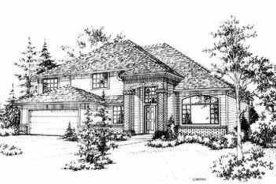 Exterior - Front Elevation for Traditional House Plan #78-116 - 4 bed, 2.5 bath