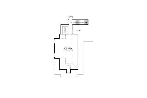 Floor Plan - Upper Floor for European House Plan #424-253 - 3 bed, 2 bath