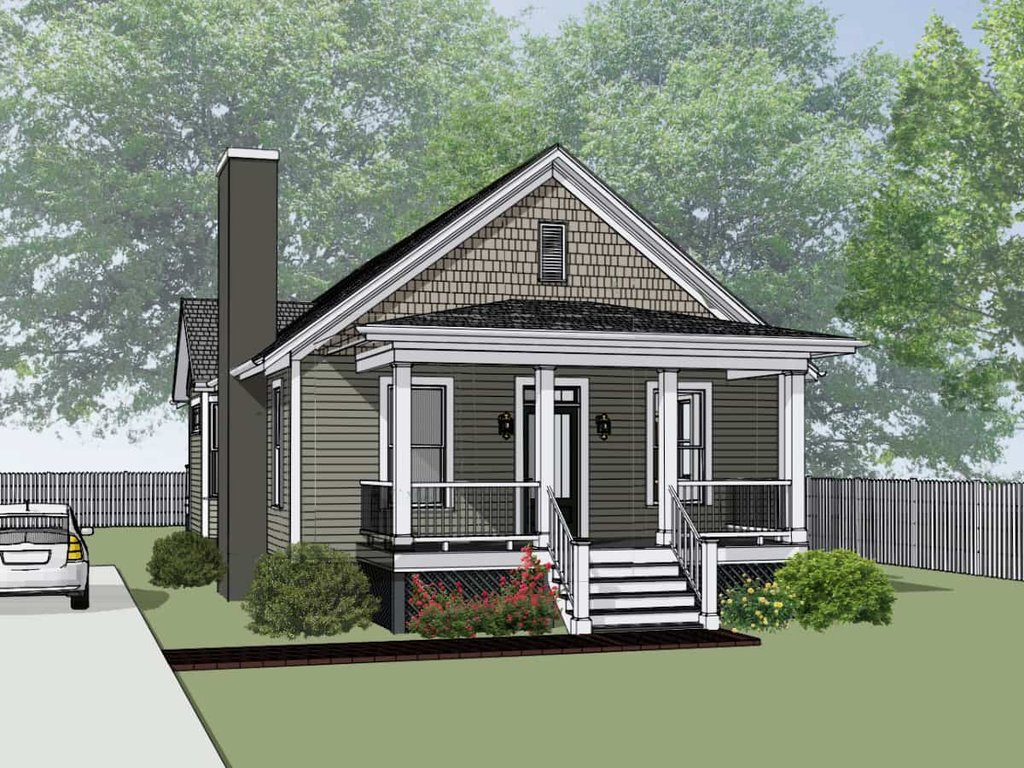 Bungalow Style House Plan 2 Beds 2 Baths 1268 Sq Ft Plan 79 174 Eplans Com