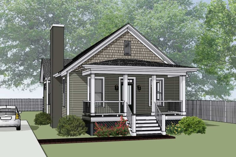 Dream House Plan - Bungalow Exterior - Front Elevation Plan #79-174