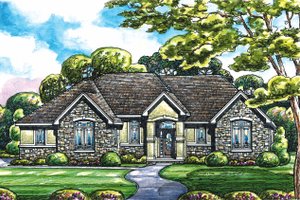 Traditional Exterior - Front Elevation Plan #20-2098