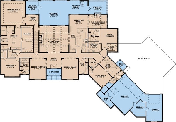 European Floor Plan - Main Floor Plan #923-354