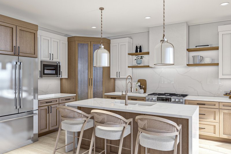 Architectural House Design - Interior - Kitchen 1 for Modern House Plan #455-548 - 2 bed, 1 bath