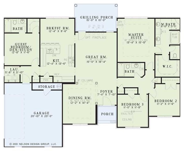Architectural House Design - Traditional Floor Plan - Main Floor Plan #17-2880