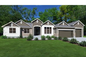 House Blueprint - Traditional Exterior - Front Elevation Plan #1111-12