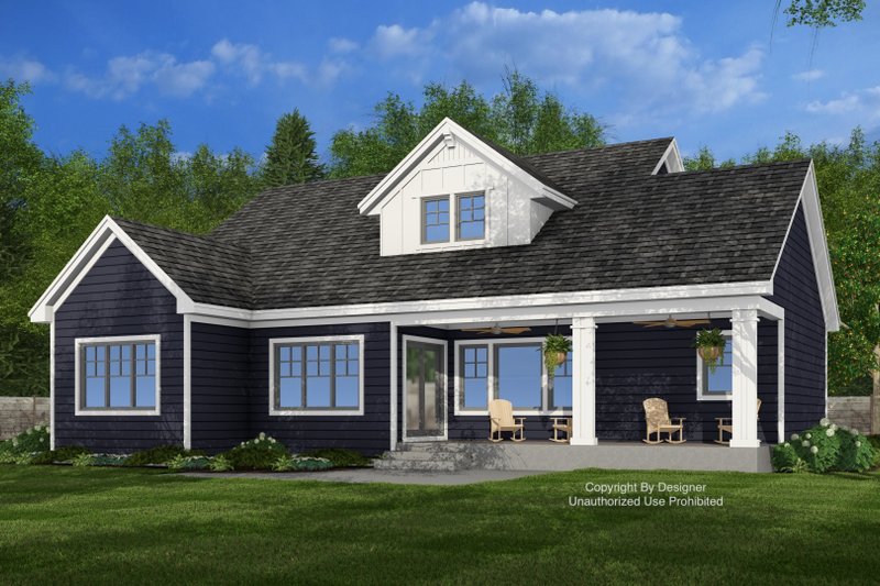 House Plan Design - Exterior - Rear Elevation for Craftsman House Plan #51-1414 - 4 bed, 3.5 bath