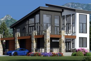 Contemporary Exterior - Front Elevation Plan #932-988