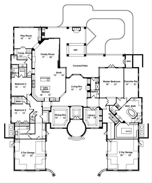 European Floor Plan - Main Floor Plan #417-445