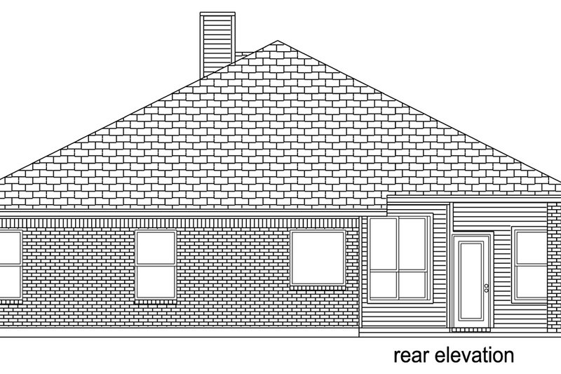 Dream House Plan - Exterior - Rear Elevation for Traditional House Plan #84-615 - 4 bed, 2 bath