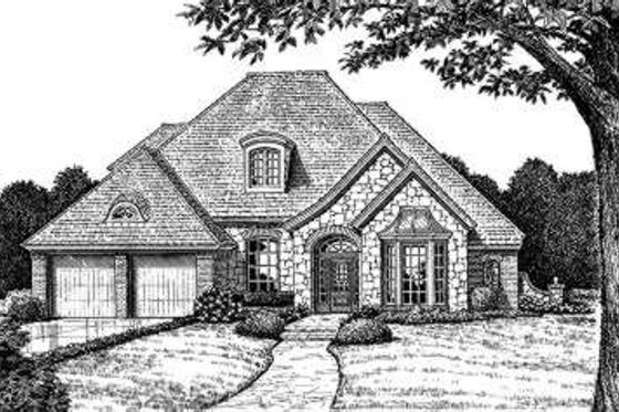 Exterior - Front Elevation for European House Plan #310-212 - 4 bed, 3.5 bath