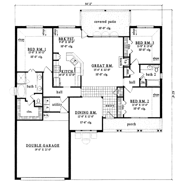 Traditional Floor Plan - Main Floor Plan #42-249