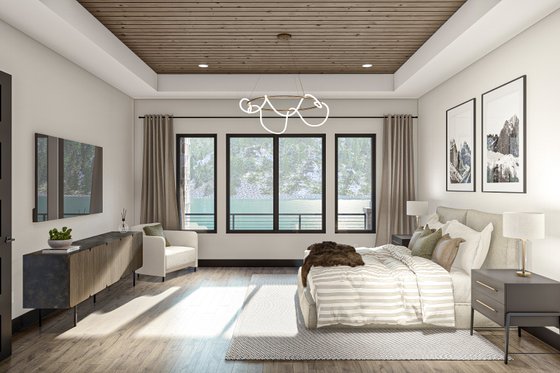Interior - Master Bedroom for Modern House Plan #455-232 - 2 bed, 3 bath