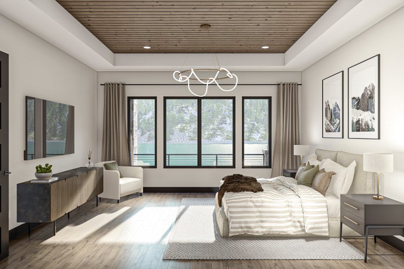Dream House Plan - Interior - Master Bedroom for Modern House Plan #455-232 - 2 bed, 3 bath