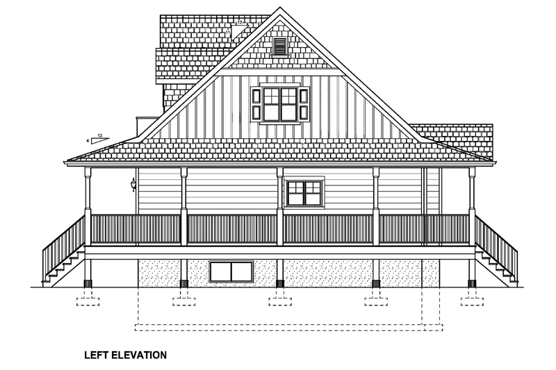 House Design - Exterior - Other Elevation 1 for Country House Plan #126-289 - 3 bed, 3.5 bath