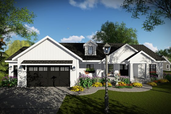 Exterior - Front Elevation 3 for Craftsman House Plan #70-1479 - 3 bed, 2 bath