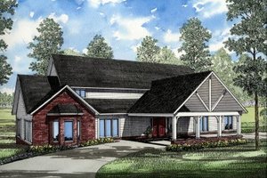 Ranch Exterior - Front Elevation Plan #17-263